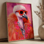 Modisch Flamingo Funky Art Print Poster