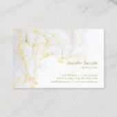 Modisch-goldener Marmor Elegantes Goldenes Modern Visitenkarte (Rückseite)