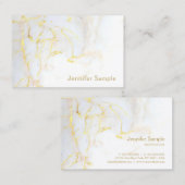 Modisch-goldener Marmor Elegantes Goldenes Modern Visitenkarte (Vorne/Hinten)