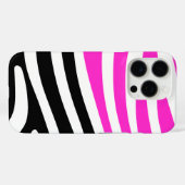 Modisch, Hot Pink und Black Zebra Print Case-Mate iPhone Hülle (Rückseite (Horizontal))