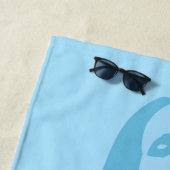 Modisch Light Blue Dancing Girl Silhouette Strandtuch (Beispiel)