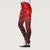 Modisch mit rotem Glitzer Leggings (Links)