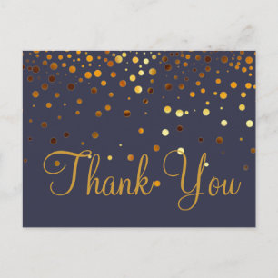Modisch Preisgünstig Gold Glitter Schwarz Dankesch Postkarte