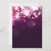 Modisch rosa Glitzer Glitzern Stilvolle Hochzeit Einladung (Rückseite)