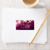 Modisch rosa Glitzer mit Glamour Glitzern Adressaufkleber (Insitu)