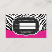 Modisch rosa schwarz Zebra Print Termin (Rückseite)