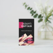 Modisch Schminklips Schöne Boutique Salon Visitenkarte (Stehend Vorderseite)