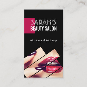 Modisch Schminklips Schöne Boutique Salon Visitenkarte