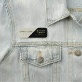 Modisch Schwarz und Beige Ecru: Sleek und Modern Namensschild (Beispiel)