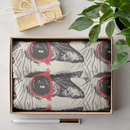 Modisch-stylische Wasserfarbenkatze Seidenpapier (Geschenk)