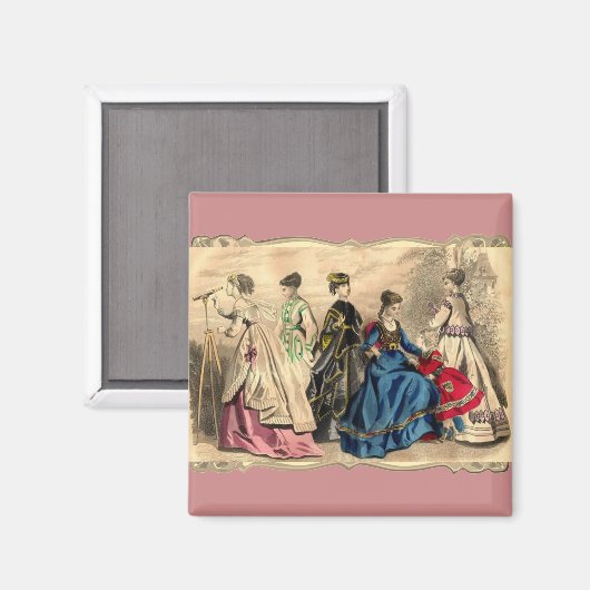 Modisch Viktorianische Ladys Magnet (Vorderseite/Rückseite)