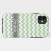 Modisch Zickzack und grau Case-Mate iPhone Hülle (Rückseite (Horizontal))
