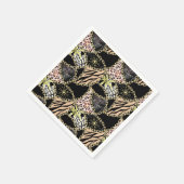 Modische, abstrakte Ketten, Tigerhaut. Serviette (Ecke)