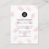 Modische Afro Fitness Instructor Girl Business Visitenkarte (Rückseite)