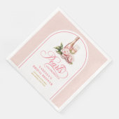 Modische Aquarell-Servietten Brautdusche Name Serviette (Ecke)
