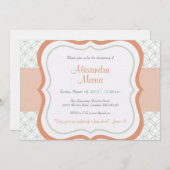 Modische Baby-Widmungs-Taufeinladung Einladung (Vorne/Hinten)