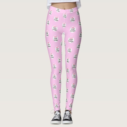 Modische Berufliche Business Custom Pink Leggings (Vorderseite)