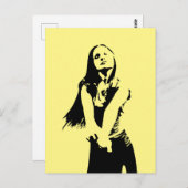 Modische Black Dancing Girl Silhouette Postkarte (Vorne/Hinten)