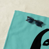 Modische Black Dancing Girl Silhouette Strandtuch (Beispiel)