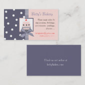 Modische blaue und rosa Visitenkarte (Vorne/Hinten)