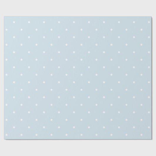 Modische blaue und weiße PastellTupfen Geschenkpapier (Flach)