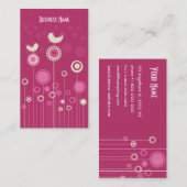 Modische Blumenmuster-Visitenkarte Visitenkarte (Vorne/Hinten)