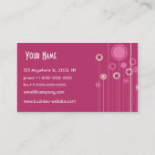 Modische Blumenmuster-Visitenkarte Visitenkarte (Rückseite)