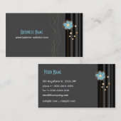 Modische Blumenmuster-Visitenkarte Visitenkarte (Vorne/Hinten)