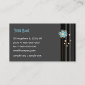 Modische Blumenmuster-Visitenkarte Visitenkarte (Rückseite)