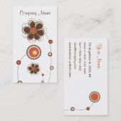 Modische Blumenmuster-Visitenkarte Visitenkarte (Vorne/Hinten)