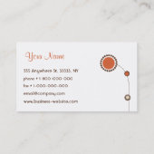 Modische Blumenmuster-Visitenkarte Visitenkarte (Rückseite)