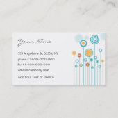 Modische Blumenmuster-Visitenkarte Visitenkarte (Rückseite)