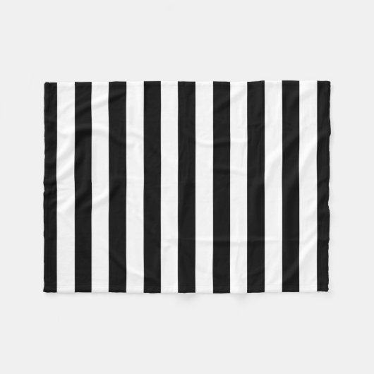 Modische breite horizontale Schwarzweiss-Streifen Fleecedecke (Vorderseite (Horizontal))