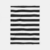 Modische breite horizontale Schwarzweiss-Streifen Fleecedecke (Vorderseite)