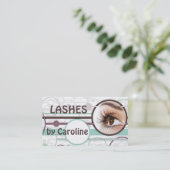 Modische Bubbles Eyelash Extensions Card Visitenkarte (Stehend Vorderseite)