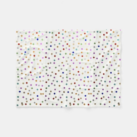 Modische bunte Confetti-Punkte Fleecedecke (Vorderseite (Horizontal))