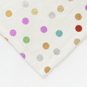 Modische bunte Confetti-Punkte Fleecedecke (Ecke)