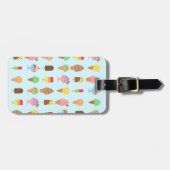 Modische bunte Eiscreme-Nachtische für Sommer Gepäckanhänger (Vorderseite horizontal)