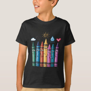 Modische Buntstift-Stimmung Farbige Buntstifte Fri T-Shirt