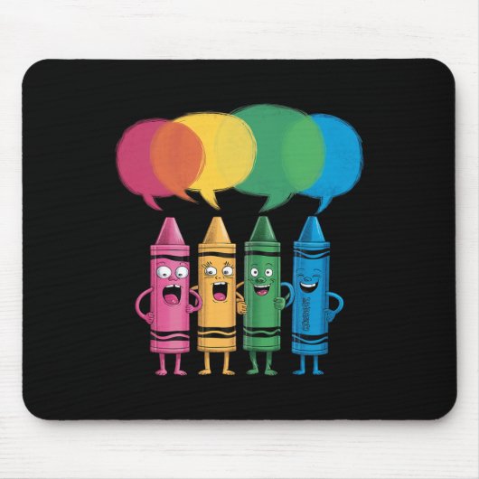 Modische Buntstift-Stimmung Farbstifte Freitag Unt Mousepad (Vorne)