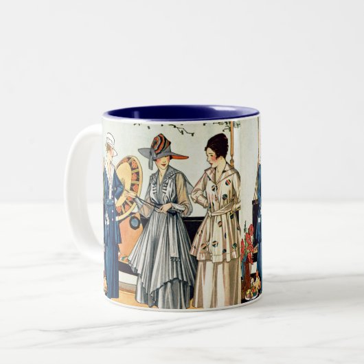 modische Damen Zweifarbige Tasse (Vorderseite Links)