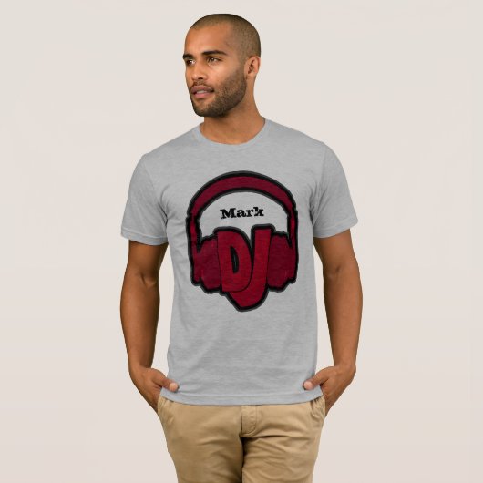 modische DJ-Kopfhörer T-Shirt (Vorne ganz)