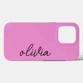 Modische, einfache, Lila, moderne Monogramm-Skript Case-Mate iPhone Hülle (Rückseite (Horizontal))