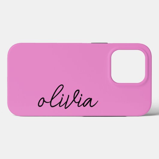 Modische, einfache, Lila, moderne Monogramm-Skript Case-Mate iPhone Hülle (Rückseite (Horizontal))