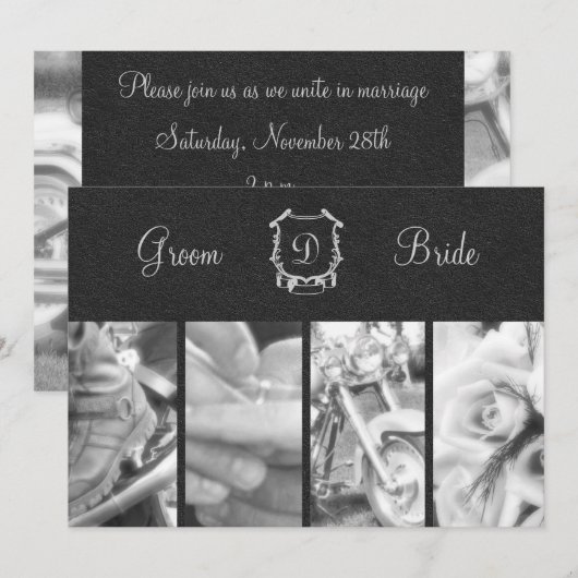 Modische Einladung (Vorne/Hinten)