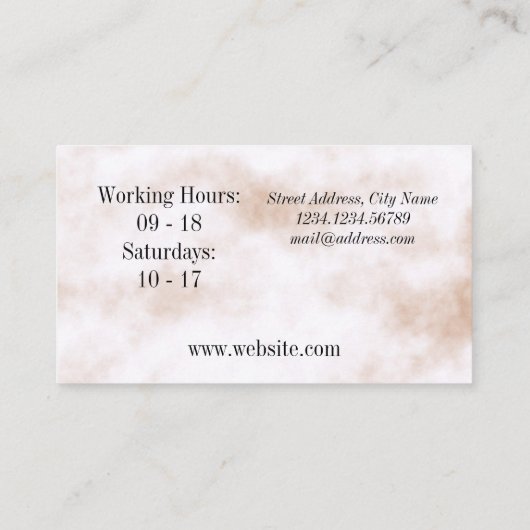 Modische Eleganzriesebuchstaben Treuekarte (Rückseite)