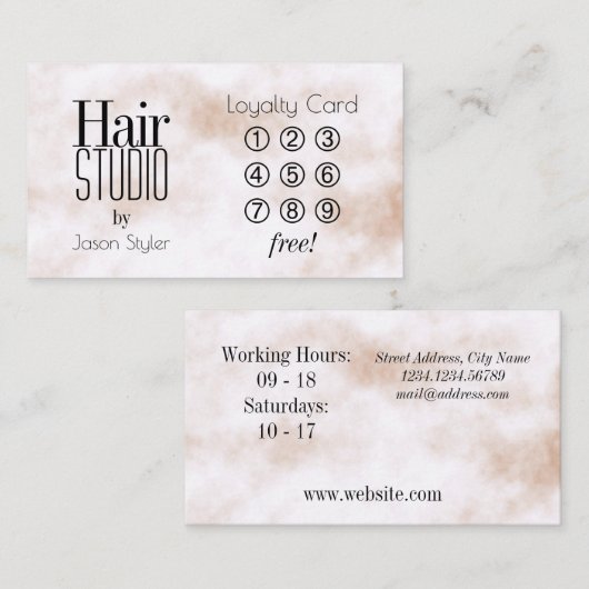 Modische Eleganzriesebuchstaben Treuekarte (Vorne/Hinten)