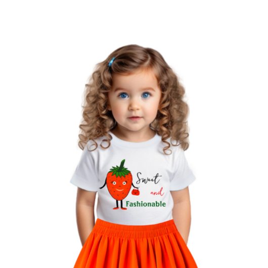 Modische Erdbeere Baby T-shirt