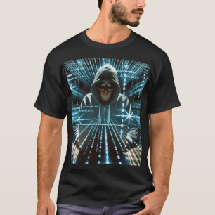 # modische Fans: Schwarze Männer Shirt mit Hacker