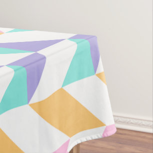 Modische farbenfrohe geometrische Formen – Moderne Tischdecke